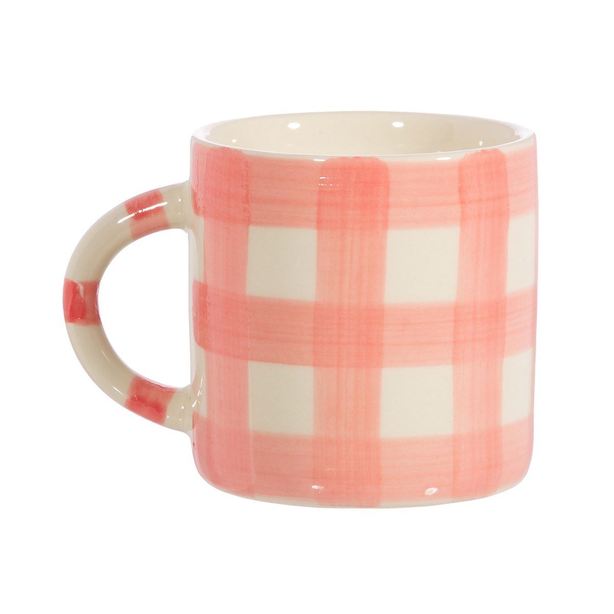 Sass & Belle Gingham Mug Pink