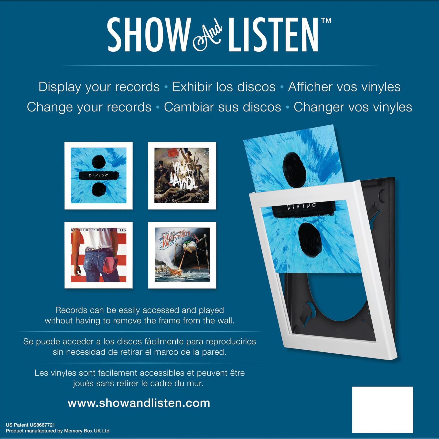 Show & Listen White Vinyl Record Album LP Frame