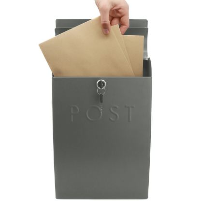 Wall Mounted Post Box in Grey | M&W