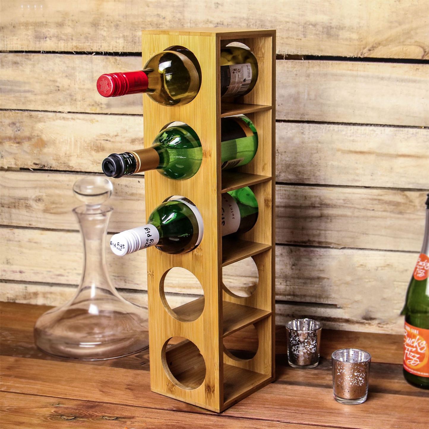 Bamboo Wall Mounted Wine Rack | M&W