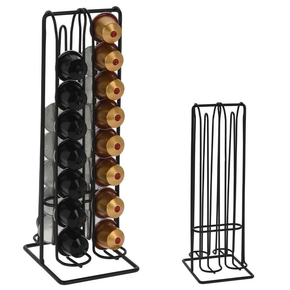 Black Metal Wire Coffee Pod Capsule Holder