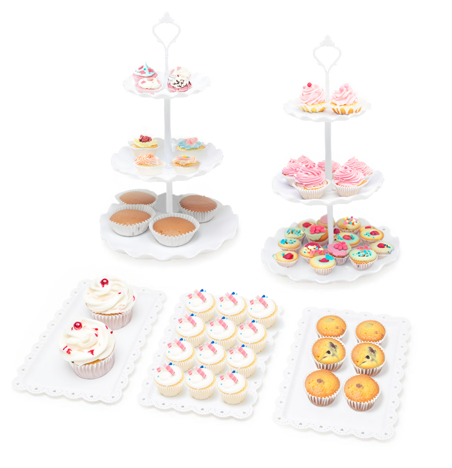 Round Cake Stand & Appetiser Tray Set | Pukkr