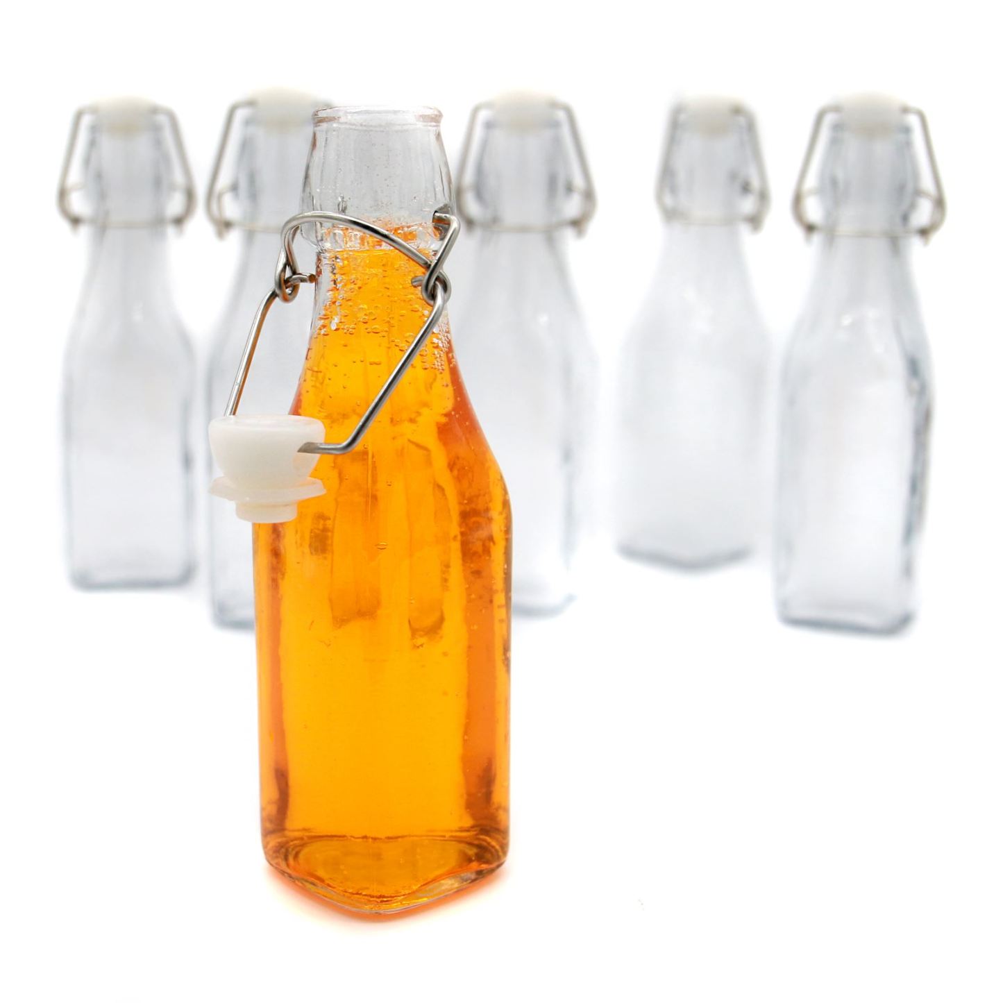 Clip Top Preserve Airtight Glass Kitchen Bottles 250ml - Set of 6 | M&W