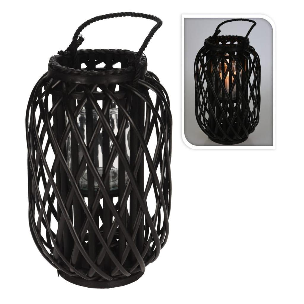 Reed Lantern 400mm x 260mm Black
