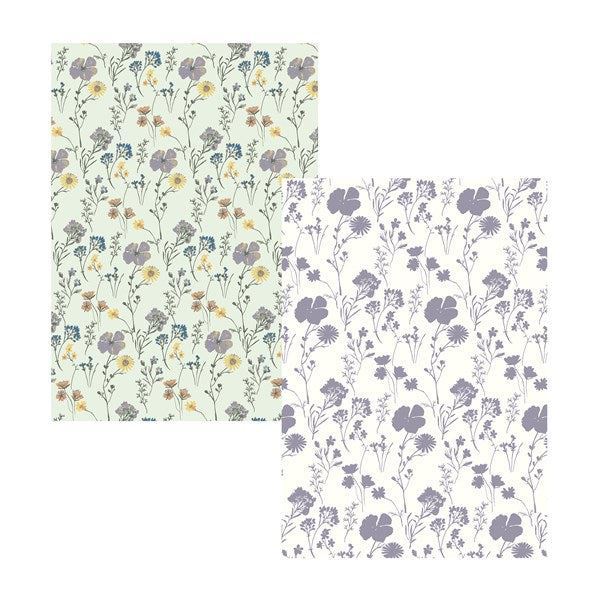 Pressed Flowers Set of 2 Tea Towels