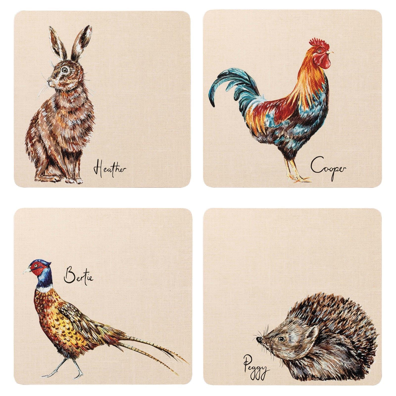 Edale Assorted Designs Square Set of 4 Placemats