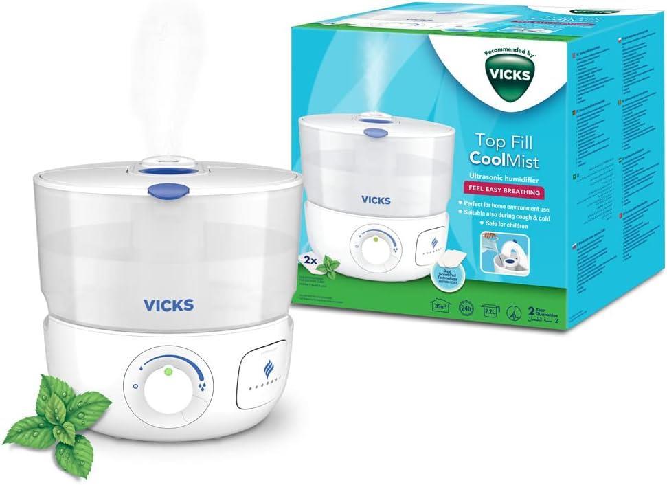 Vicks Top Fill Cool Mist Ultrasonic Humidifier VUL585