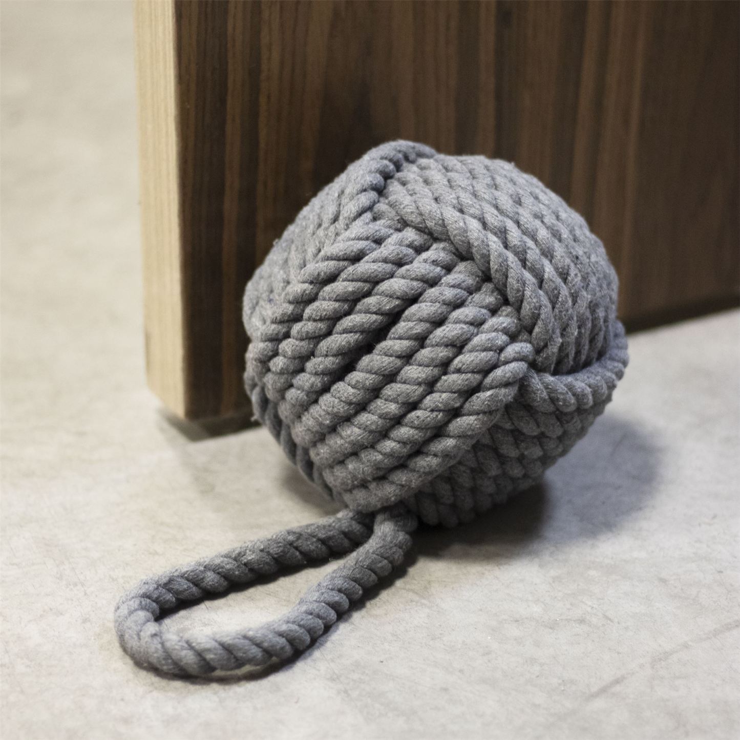 Rope Knot Door Stop Grey | M&W