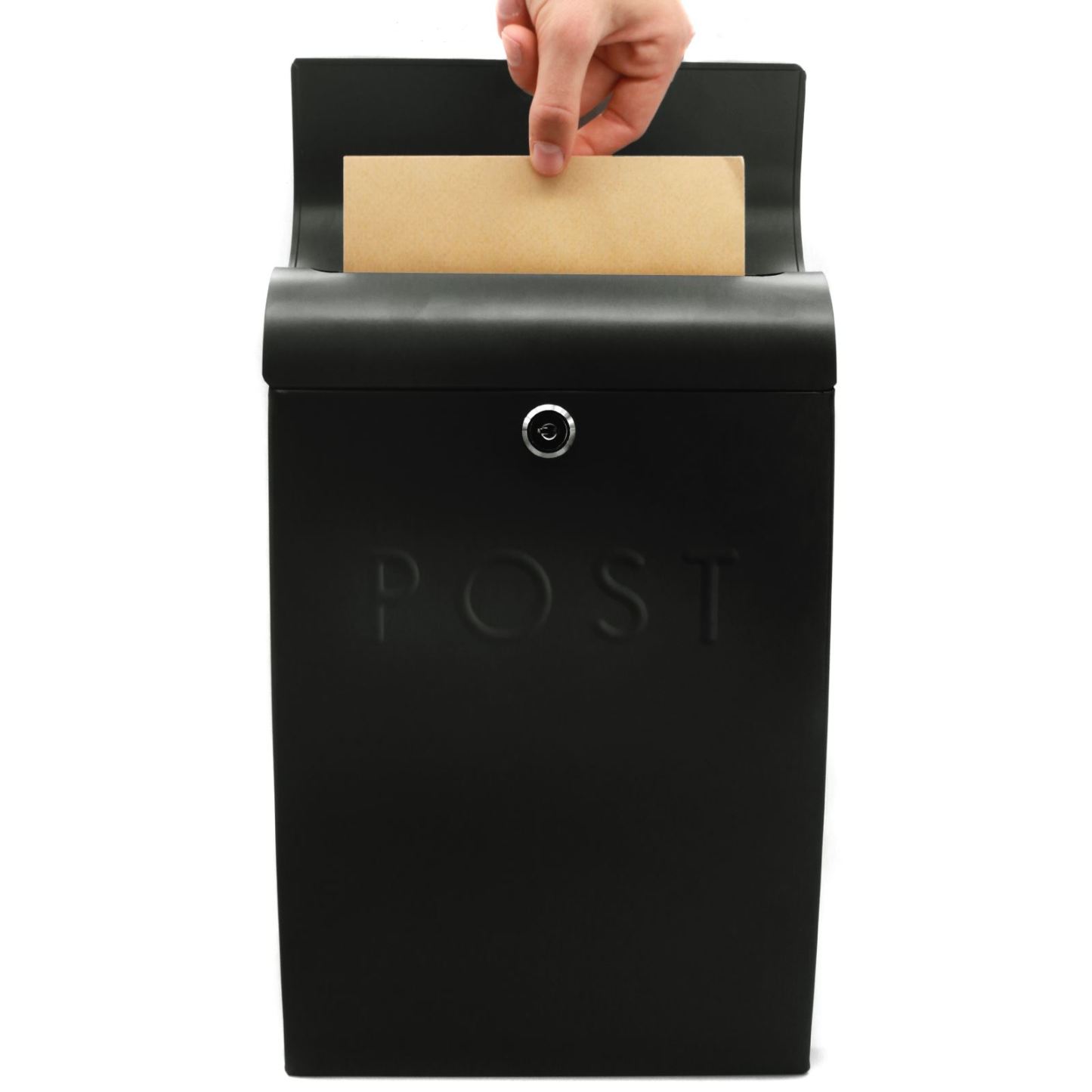 Wall Mounted Post Box in Black | M&W