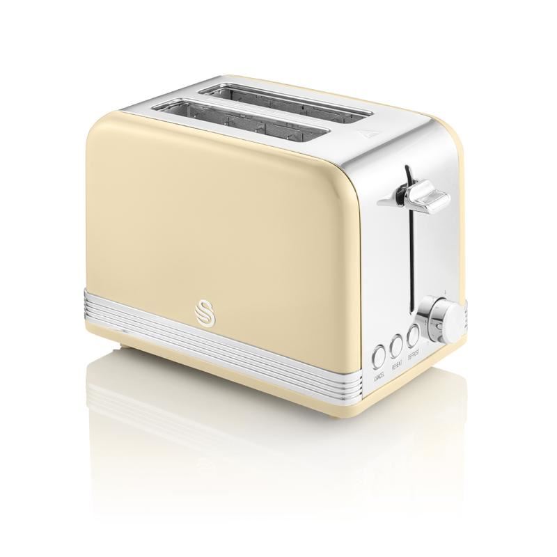 Swan Cream 2 Slice Retro Toaster
