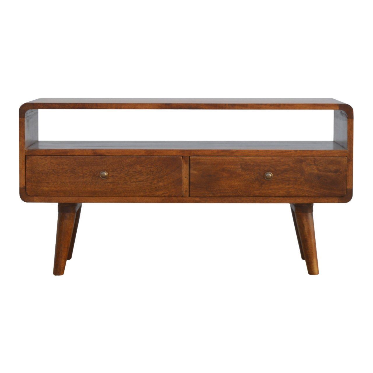 Artisan Curved Chestnut Media Unit