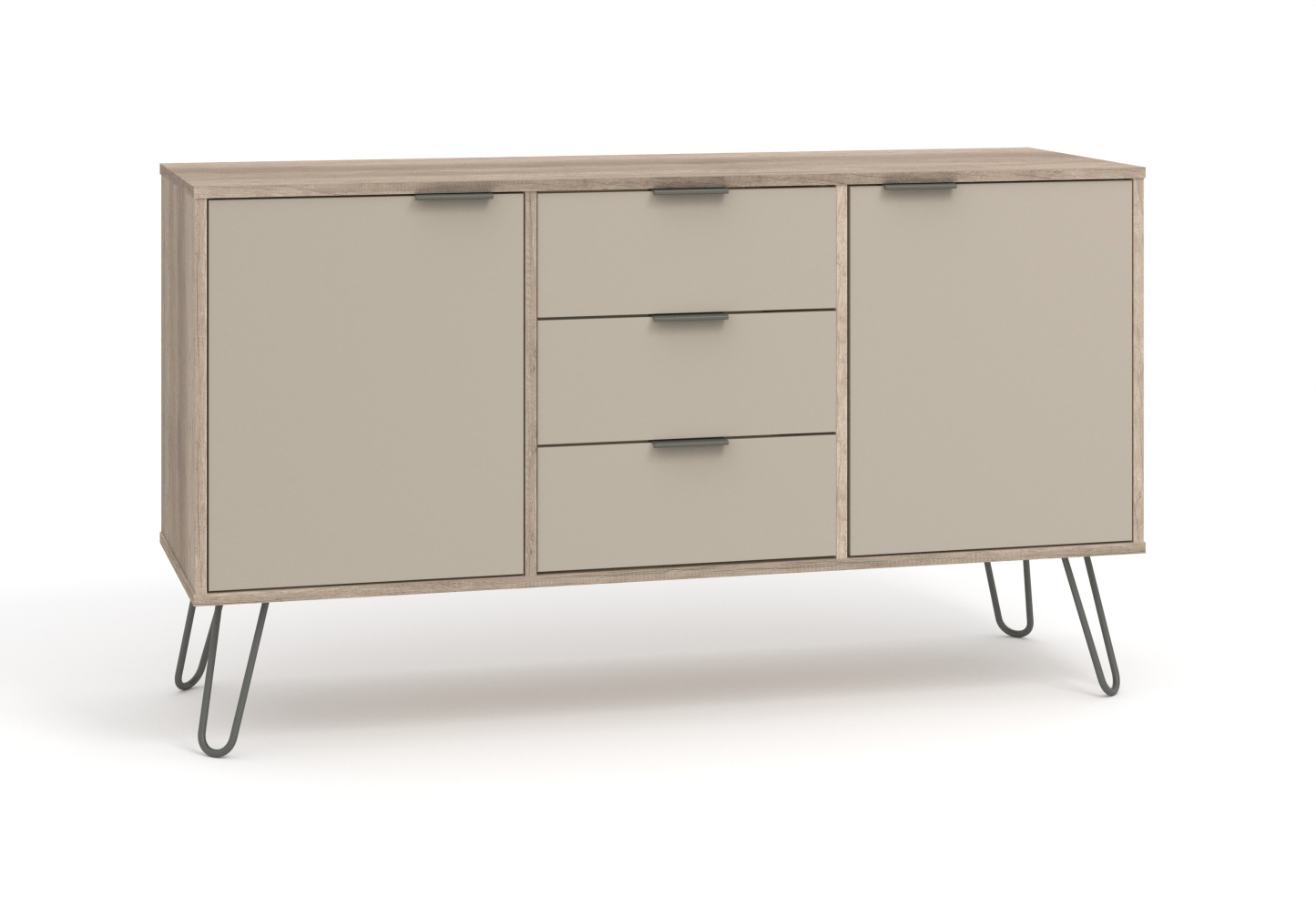 Augusta Driftwood Medium Sideboard With 2 Doors 3 Drawers