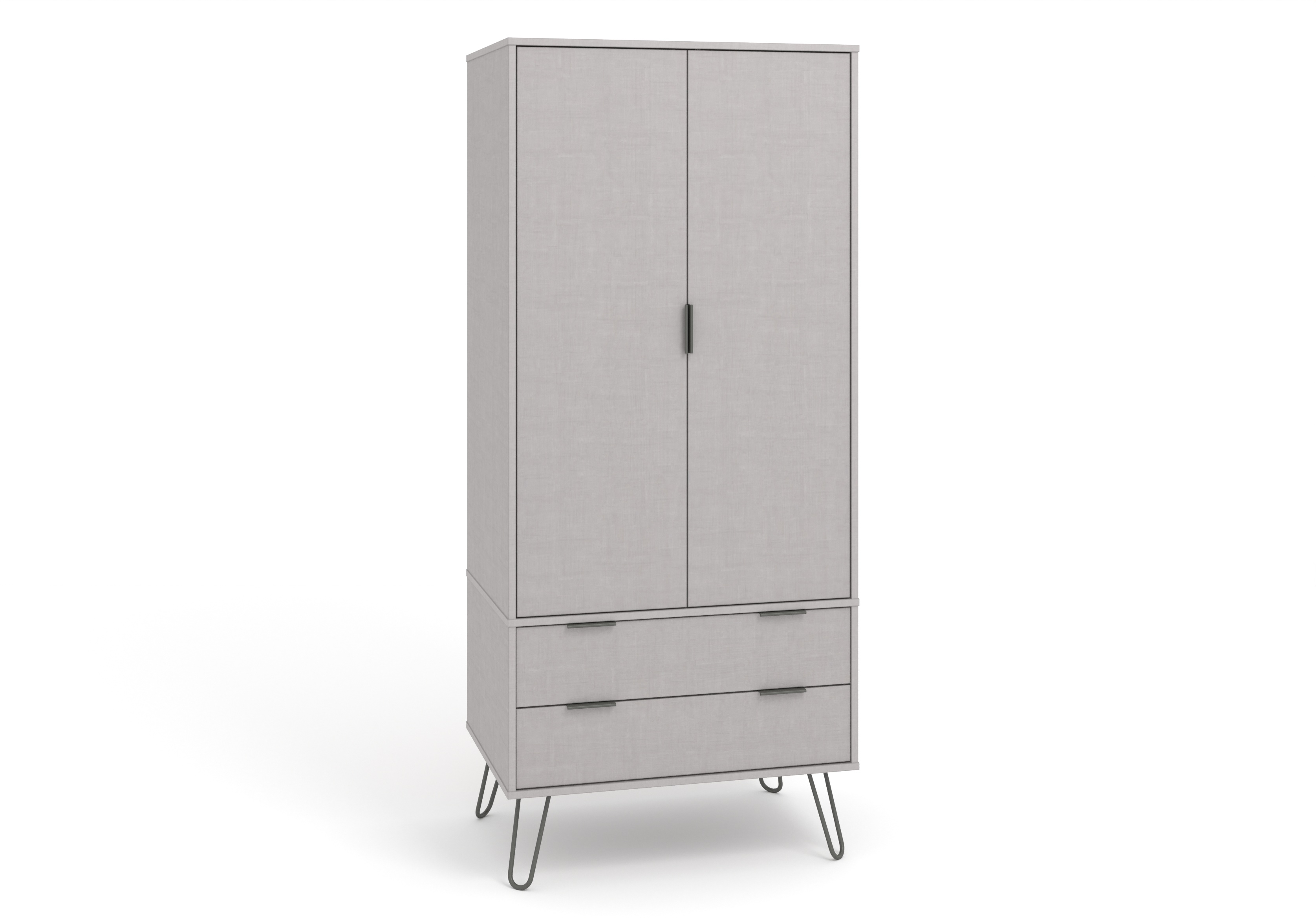 Augusta Grey 2 Door 2 Drawer Wardrobe