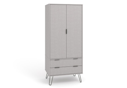 Augusta Grey 2 Door 2 Drawer Wardrobe