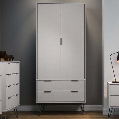Augusta Grey 2 Door 2 Drawer Wardrobe