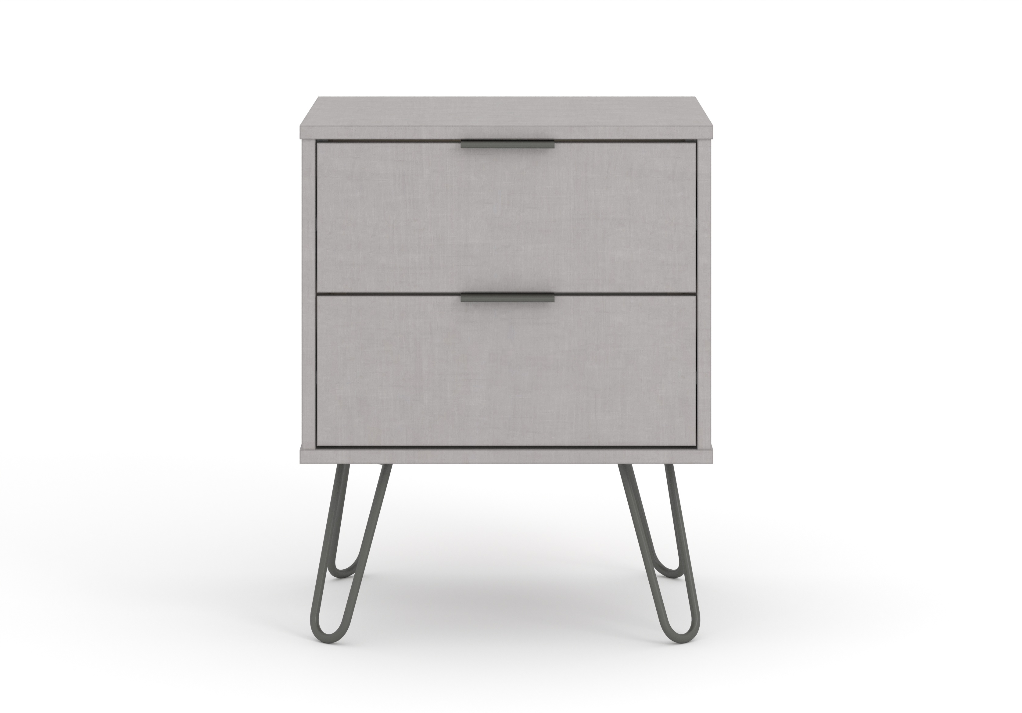 Augusta Grey 2 Drawer Bedside Cabinet