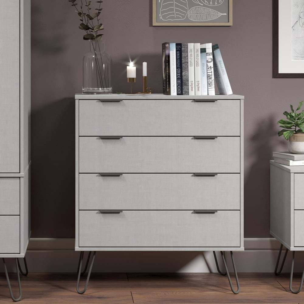 Augusta Grey 4 Drawer Chest Of Drawers