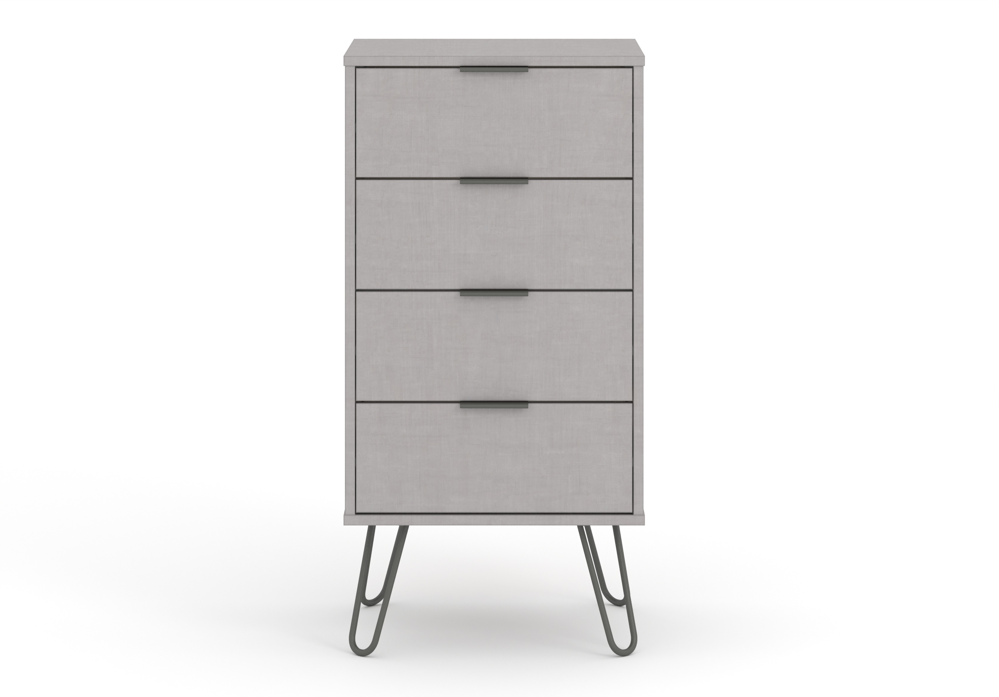 Augusta Grey 4 Drawer Narrow Chest Of Drawers