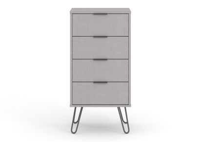 Augusta Grey 4 Drawer Narrow Chest Of Drawers