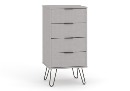 Augusta Grey 4 Drawer Narrow Chest Of Drawers