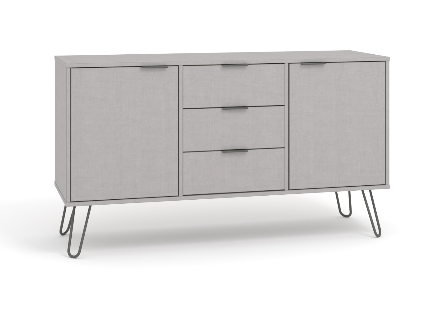 Augusta Grey Medium Sideboard With 2 Door 3 Drawers