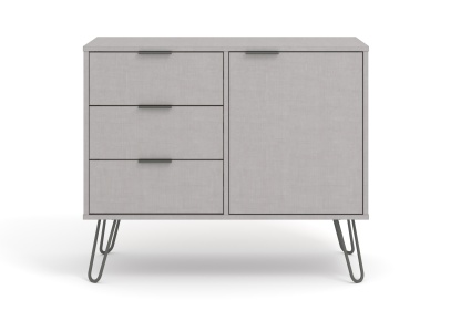 Augusta Grey Small Sideboard With 1 Doors 3 Drawers