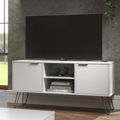 Augusta White 2 Door Flat Screen TV Unit