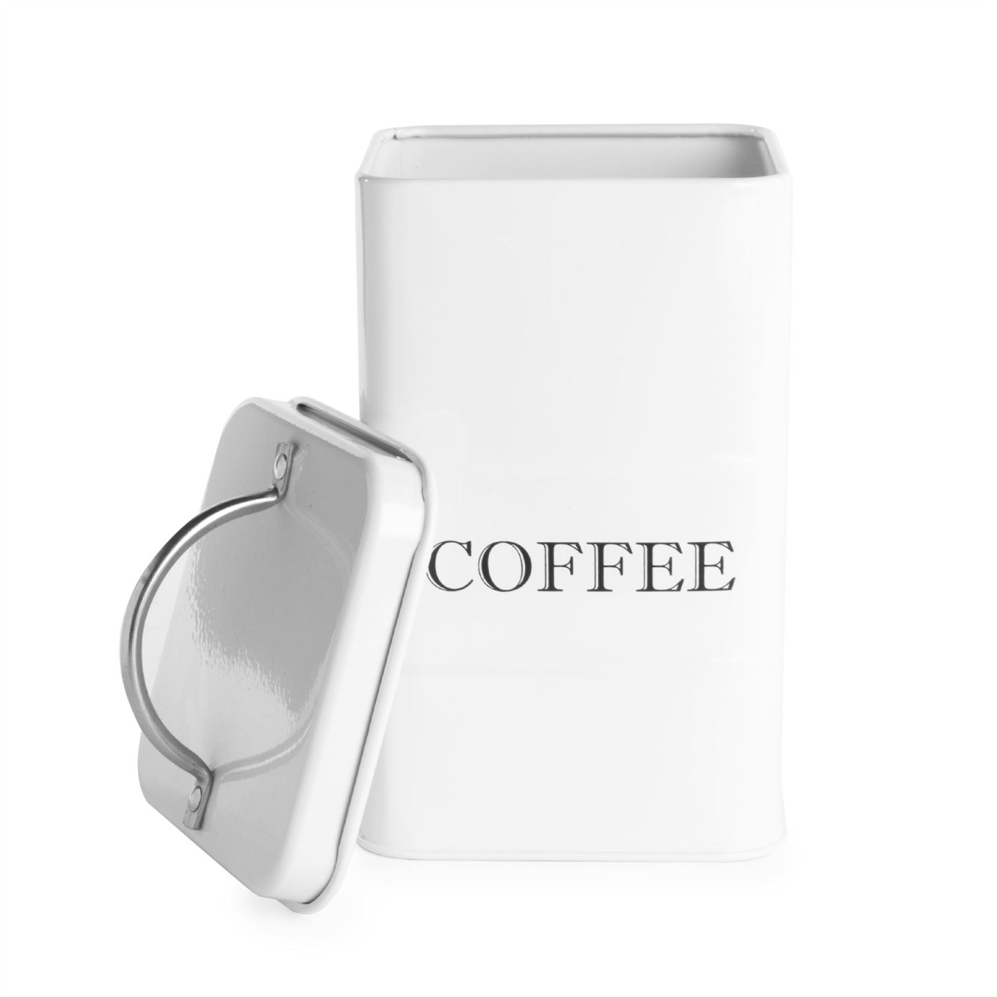 Stainless Steel Tea, Coffee & Sugar Canisters White | M&W