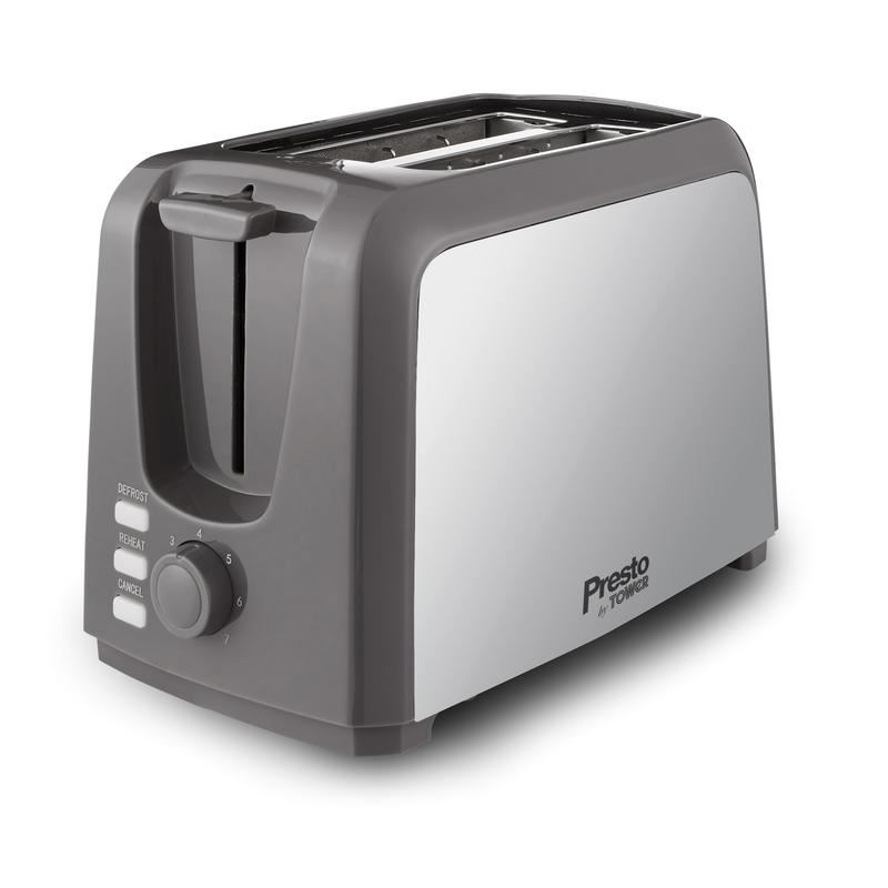 Tower Presto 2 Slice Polished Stainless Steel Toaster