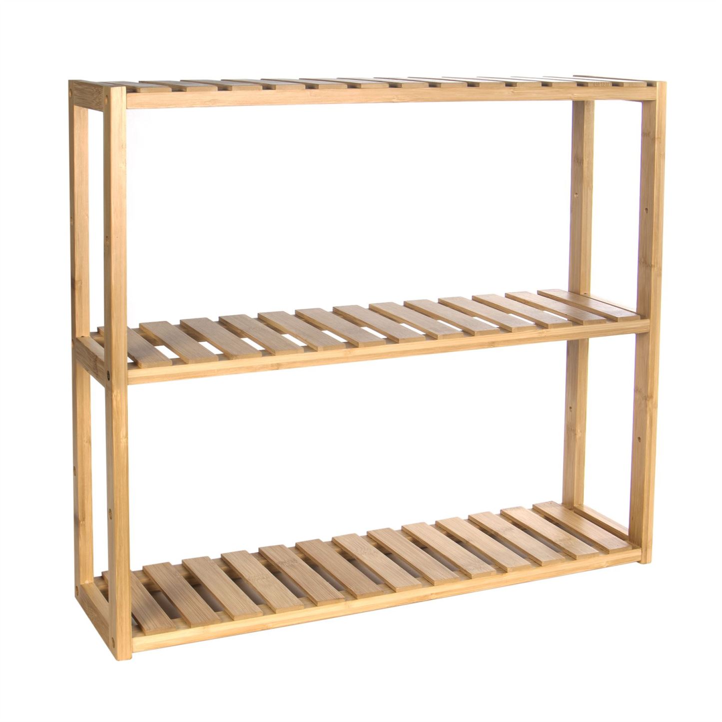 3 Tier Bamboo Shelves - Natural | M&W