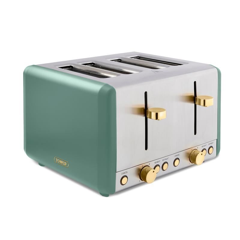Tower Green Cavaletto 4 Slice Stainless Steel Toaster