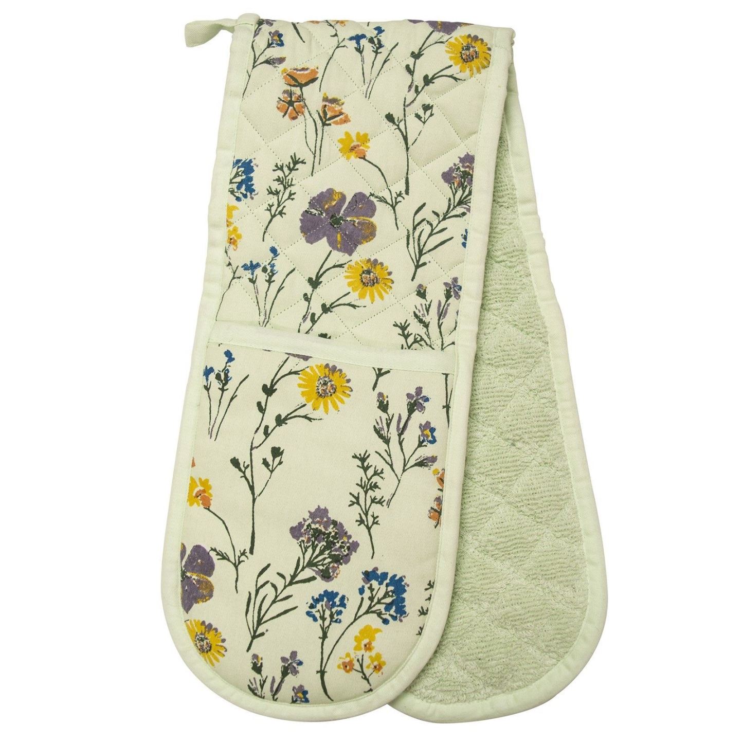 Pressed Flowers Double Oven Gloves