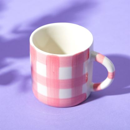 Sass & Belle Gingham Mug Pink