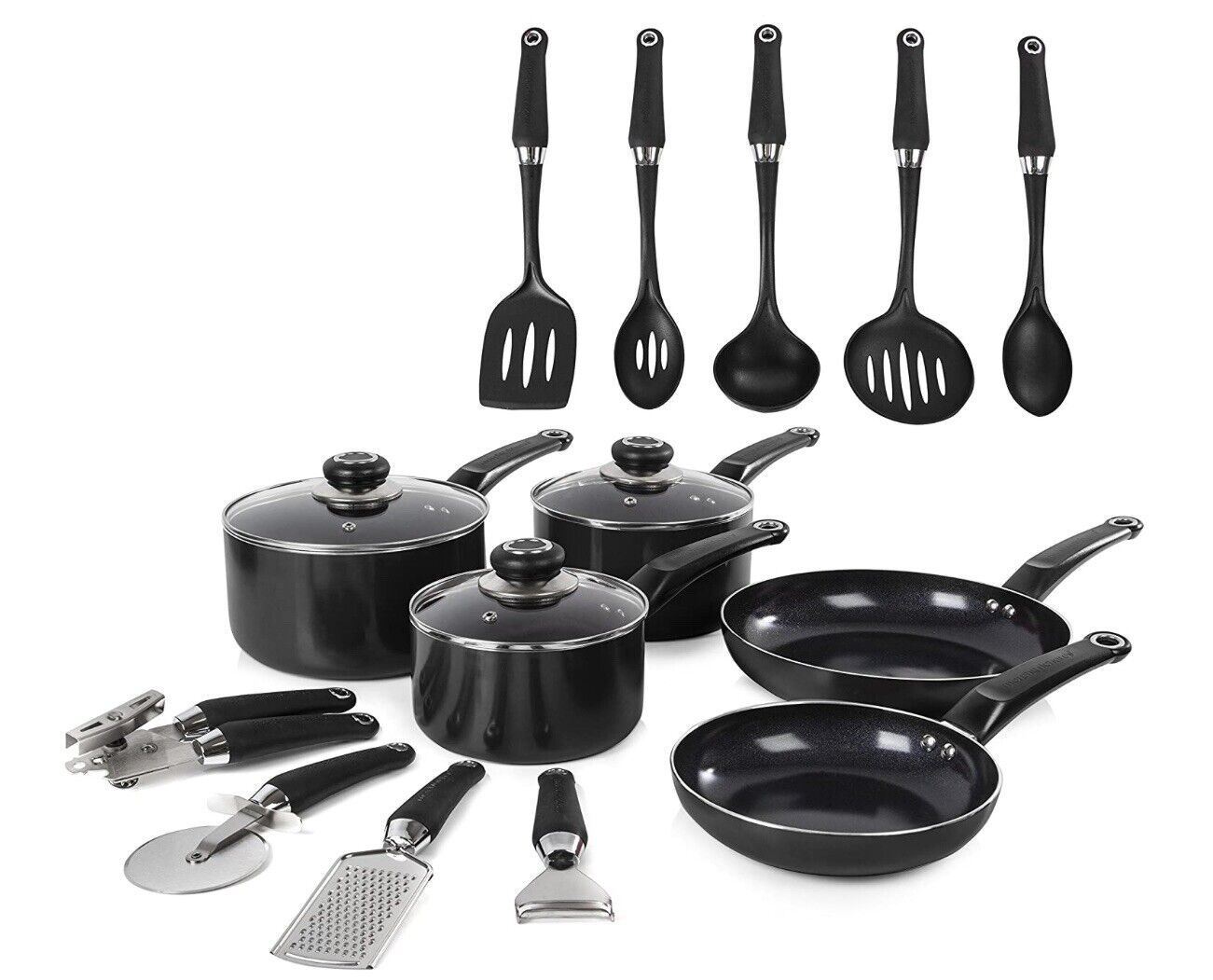 Morphy Richards Black Equip 14 Piece Pan Tools Set