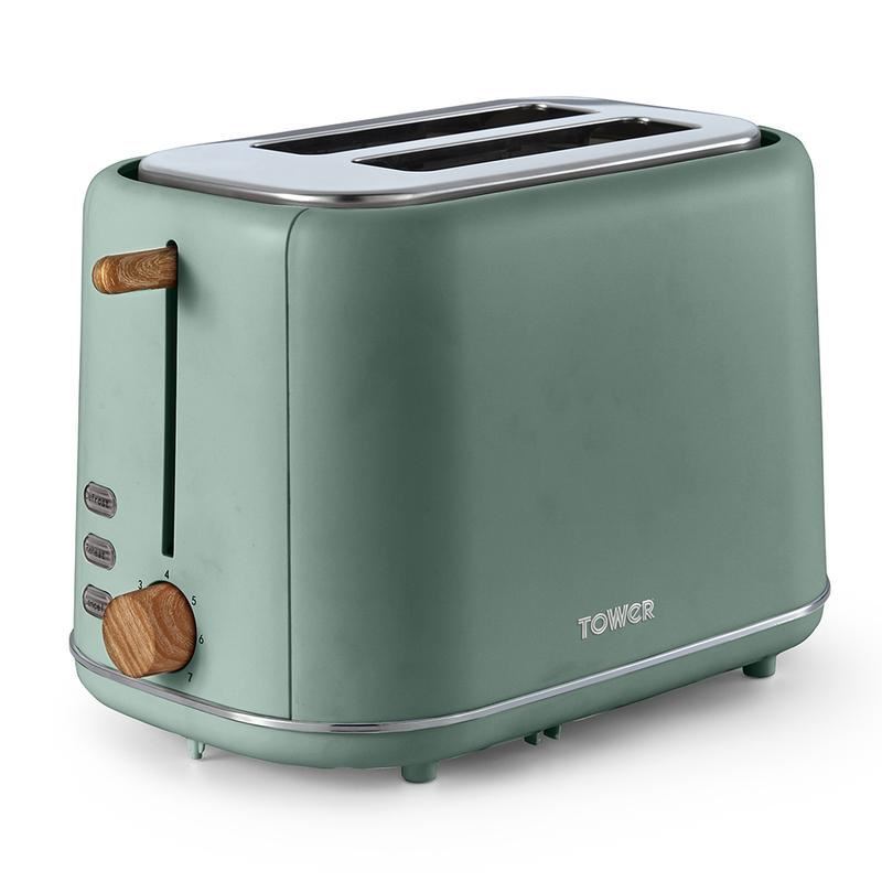 Tower Scandi 2 Slice Toaster Green