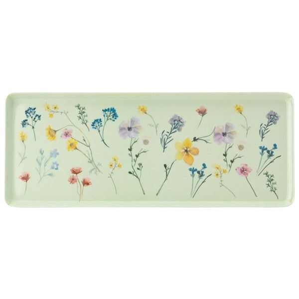 Pressed Flowers Rectangle Tray