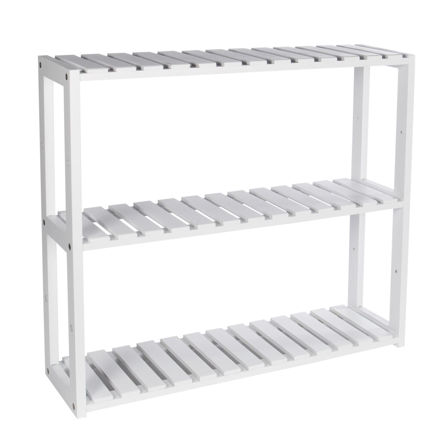 3 Tier Bamboo Shelves - White | M&W