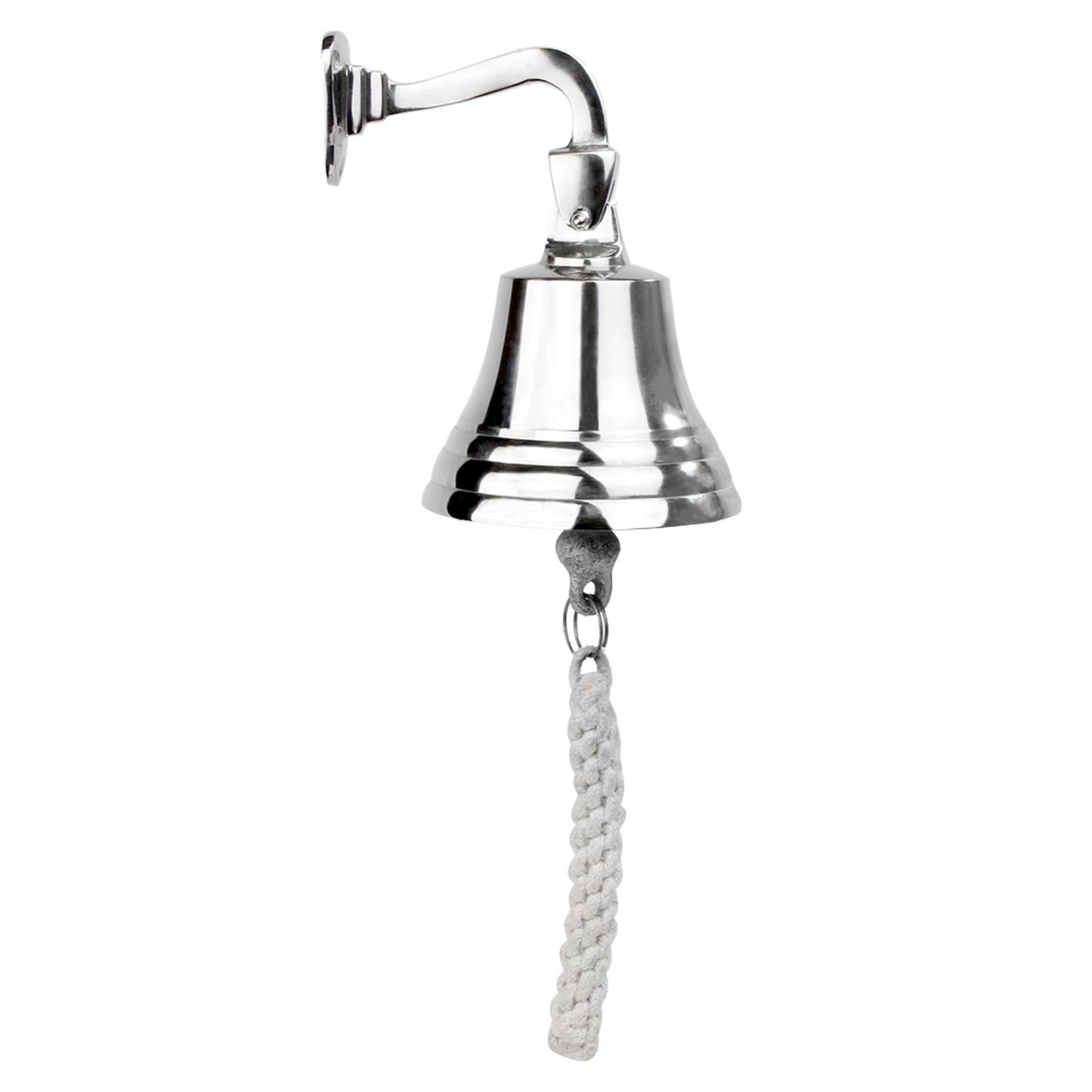 Wall Mounted Traditional Door Ship Bell Silver | M&W