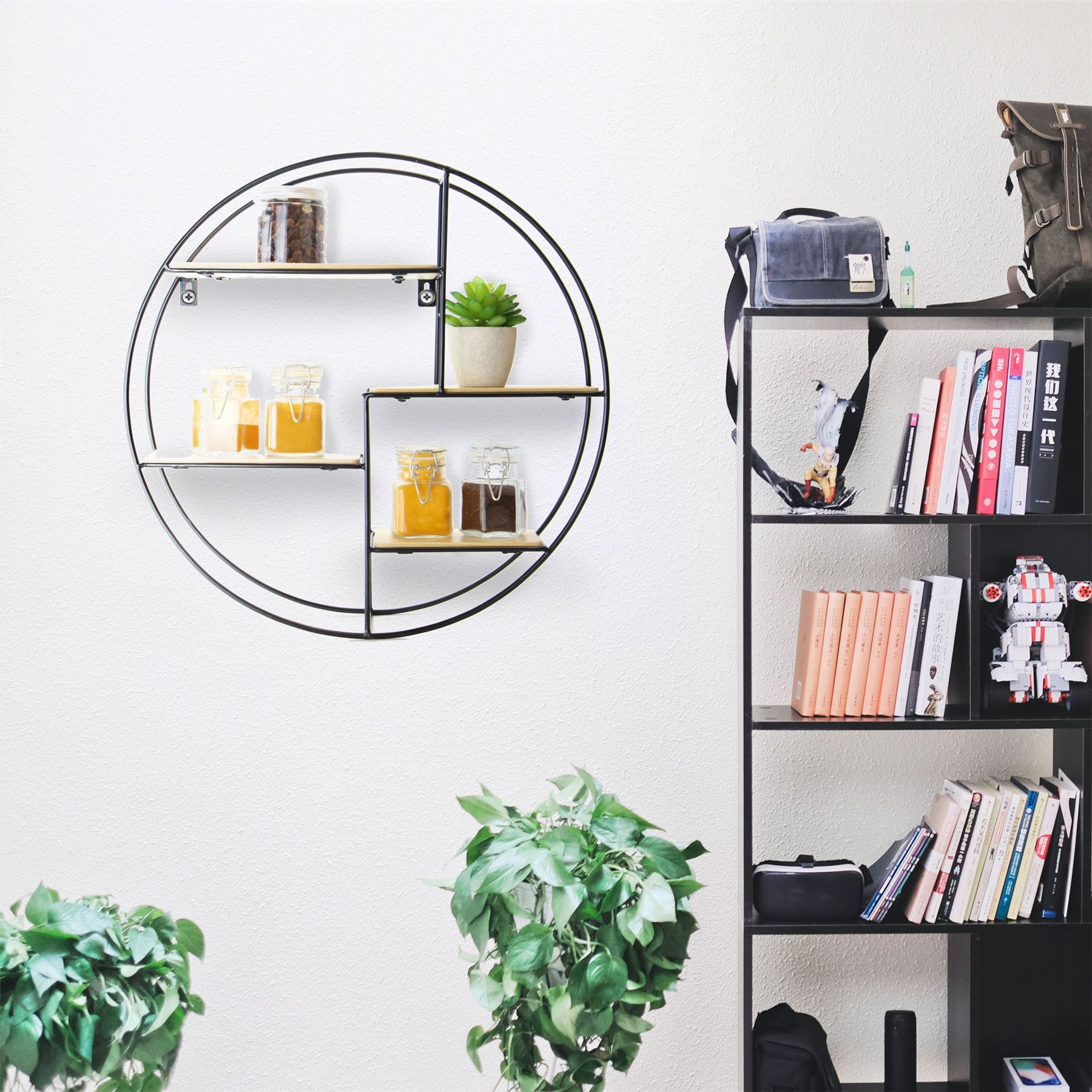 Floating Circle Shelf 4 Tier | M&W