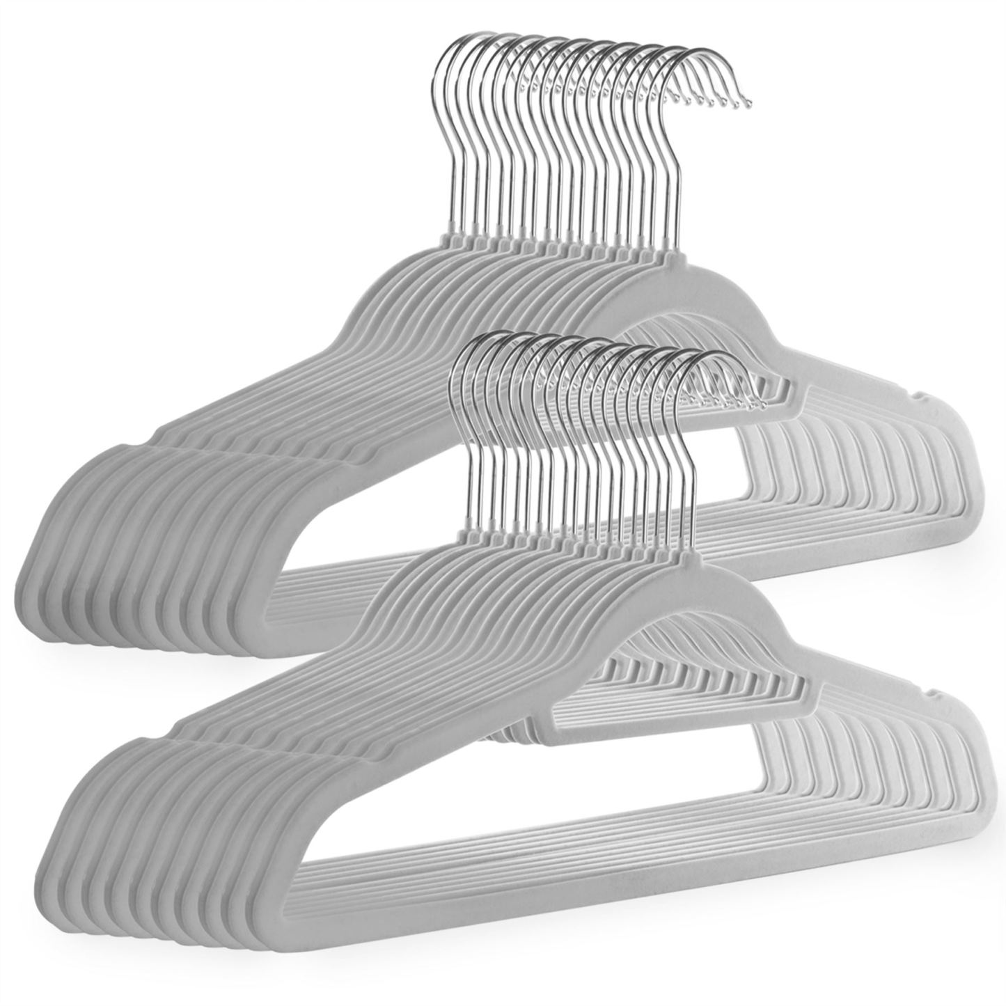 Velvet Coat Hangers Grey - Pack of 50 | M&W