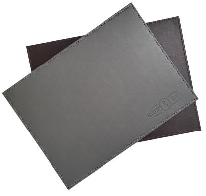 Faux Leather Placemats & Coaster Table Set Grey - 12 Piece | M&W