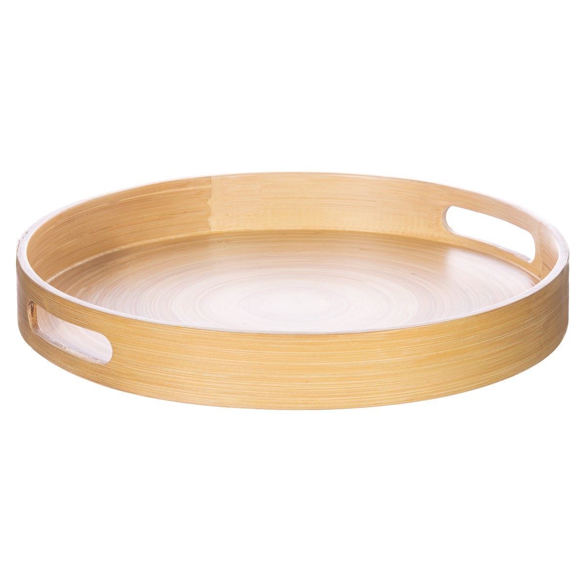 Sass & Belle Natural Round Bamboo Tray
