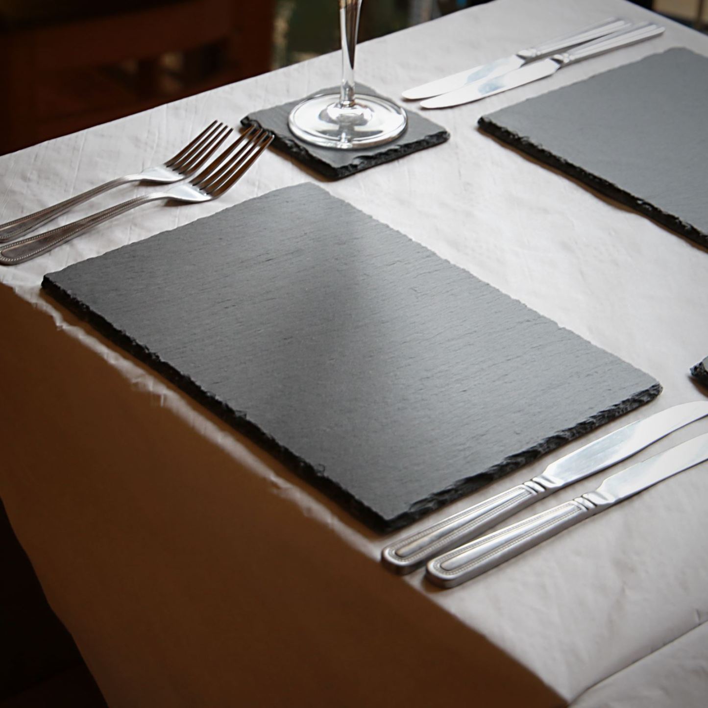 Natural Slate Placemats & Coasters - 12pc | M&W