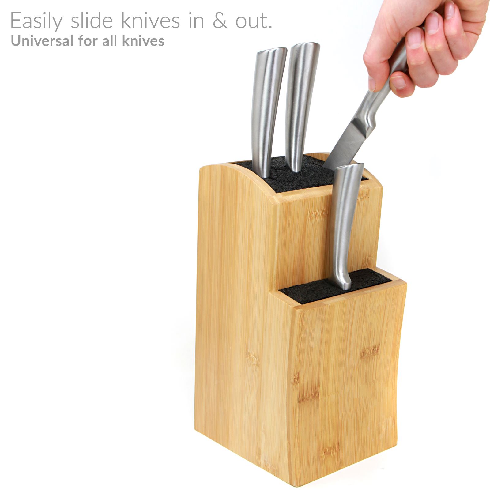 Universal Bamboo Knife Block | M&W