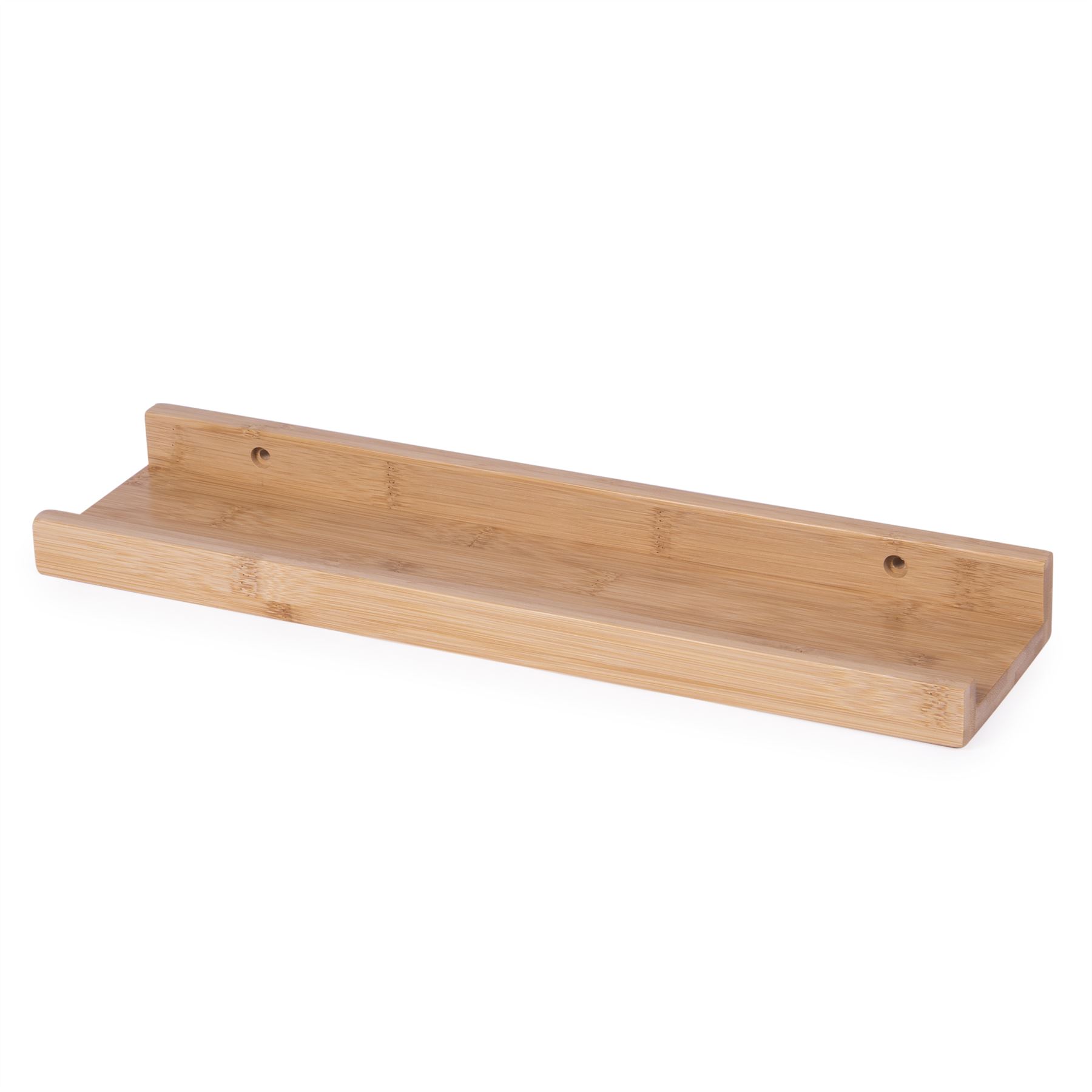 Rustic Bamboo Block Floating Shelf 16" | M&W