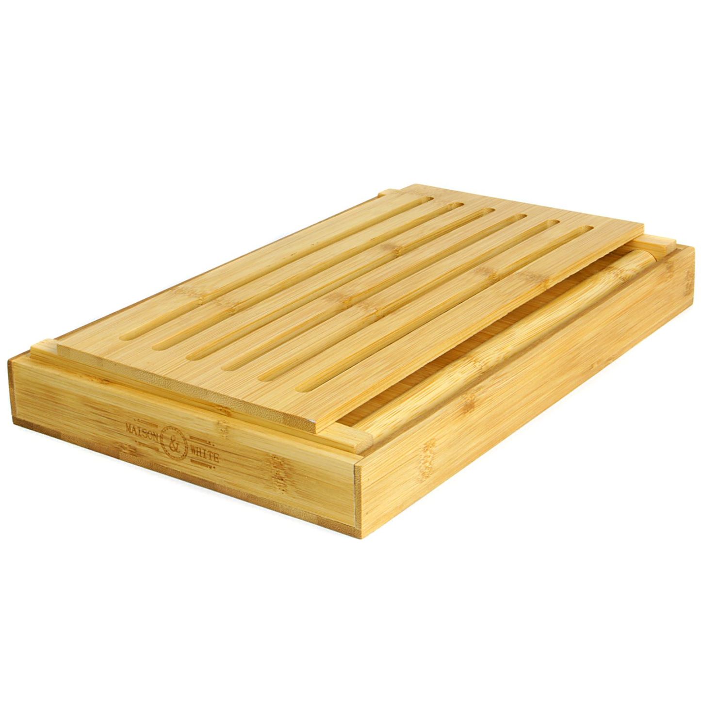 Bamboo Bread Slicer Guide With Crumb Catcher | M&W