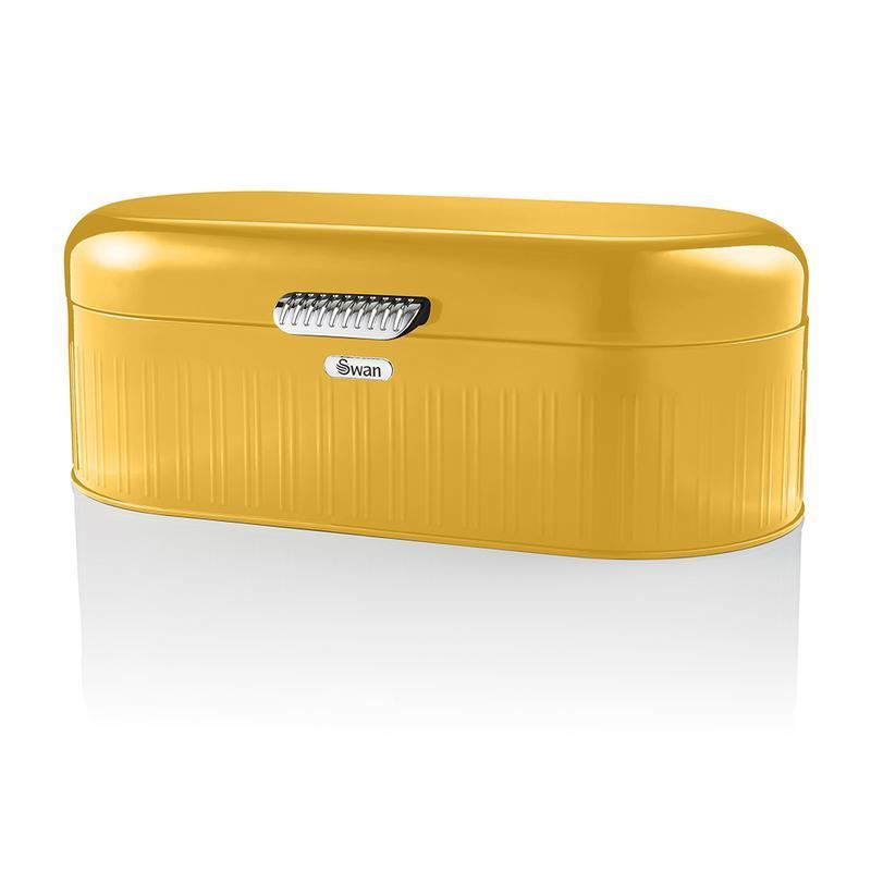 Swan Retro Yellow Bread Bin