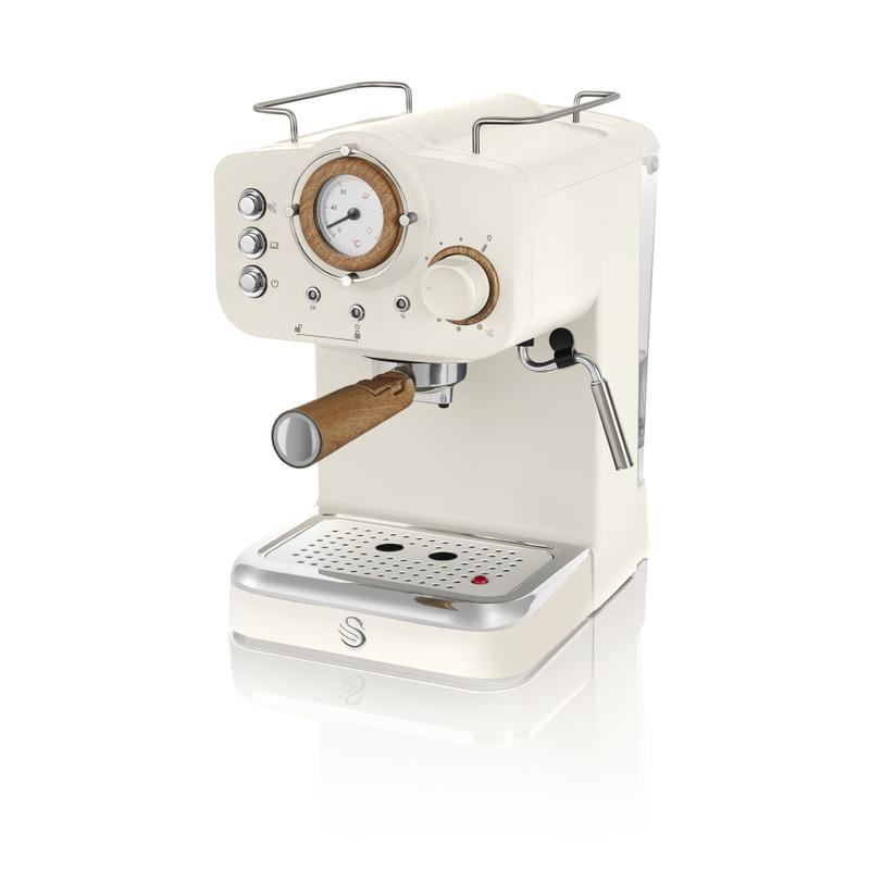 Swan White Pump Espresso Coffee Machine