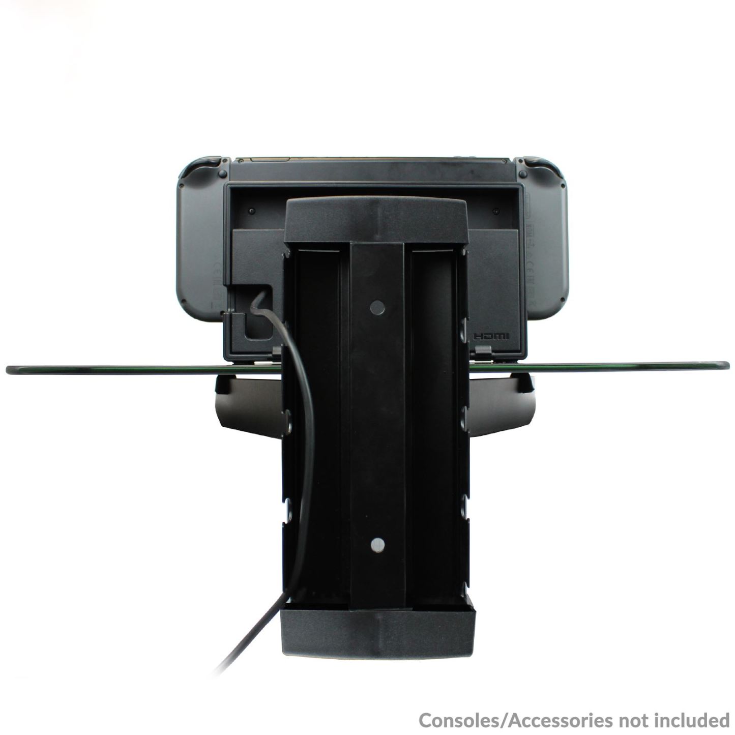 Tempered Black Glass Floating Shelf 1 Tier | M&W
