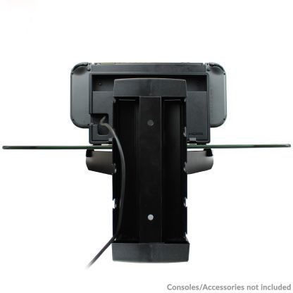 Tempered Black Glass Floating Shelf 1 Tier | M&W